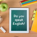 Do you speak English question in a school tablet